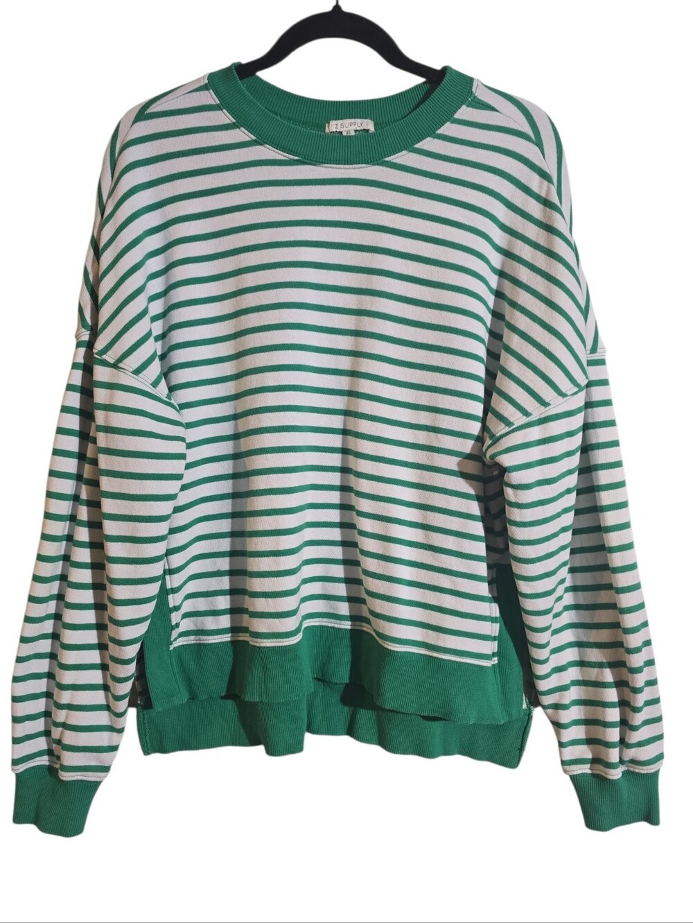 #343.Z Supply Low Key Striped Crew Sweater MSRP$88